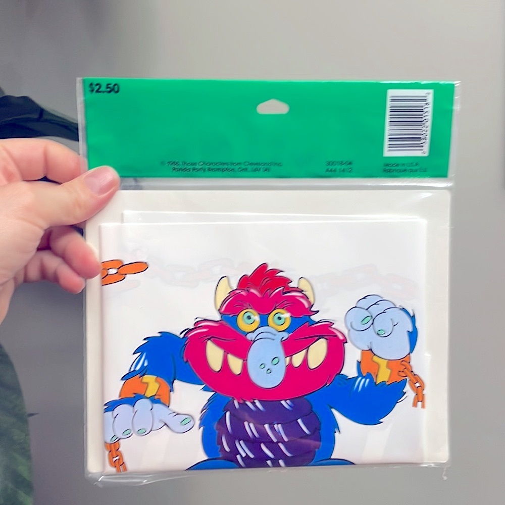 Vintage 1980 1986 Happy Birthday Banner My Pet Monster Characters Cleveland Rare - Picture 2 of 8